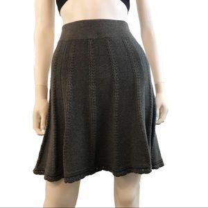 CAbi | Gray Knit Flare Skirt
